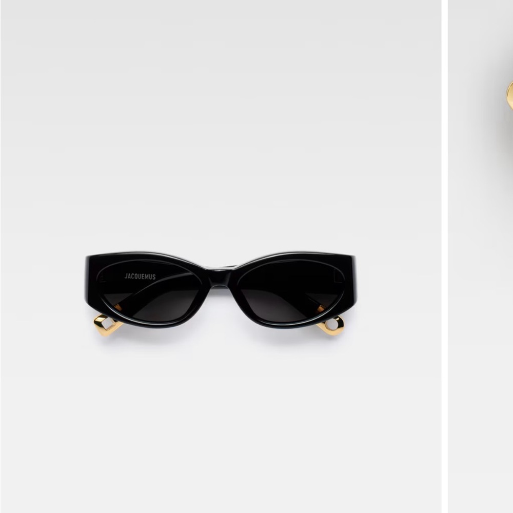 Jacquemus Black and Gold Women's Sunglasses